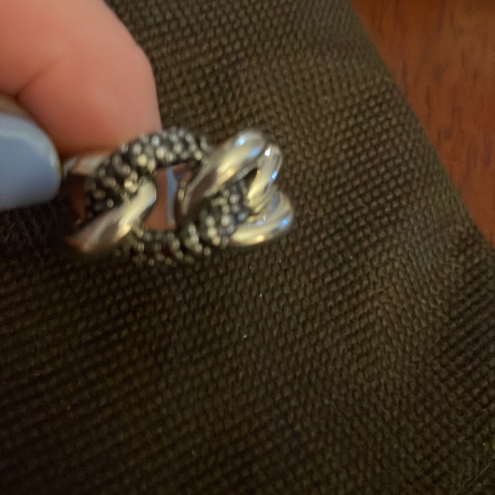 Swarovski silver marcasite ring size 8 - Picture 4 of 4